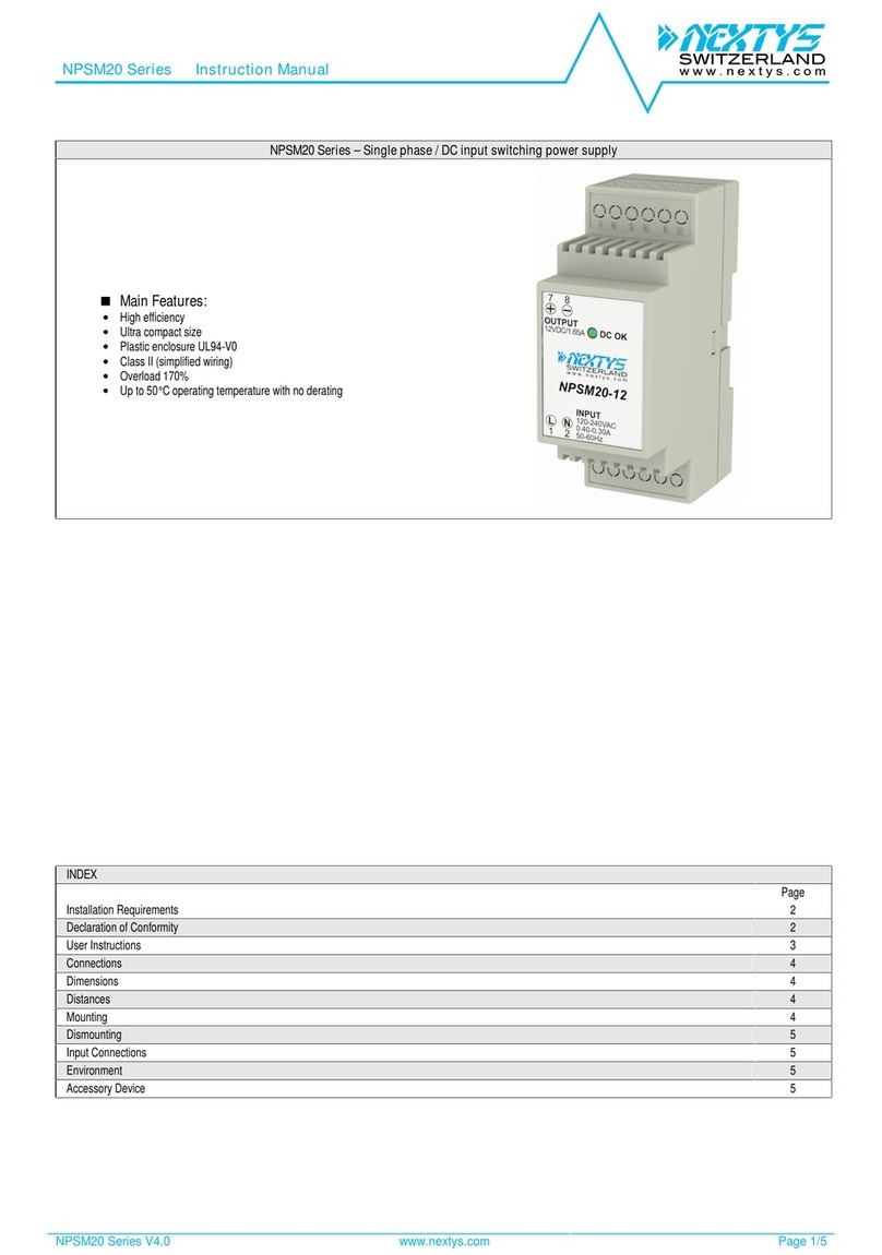 nextys NPSM20 Series instruction manual
