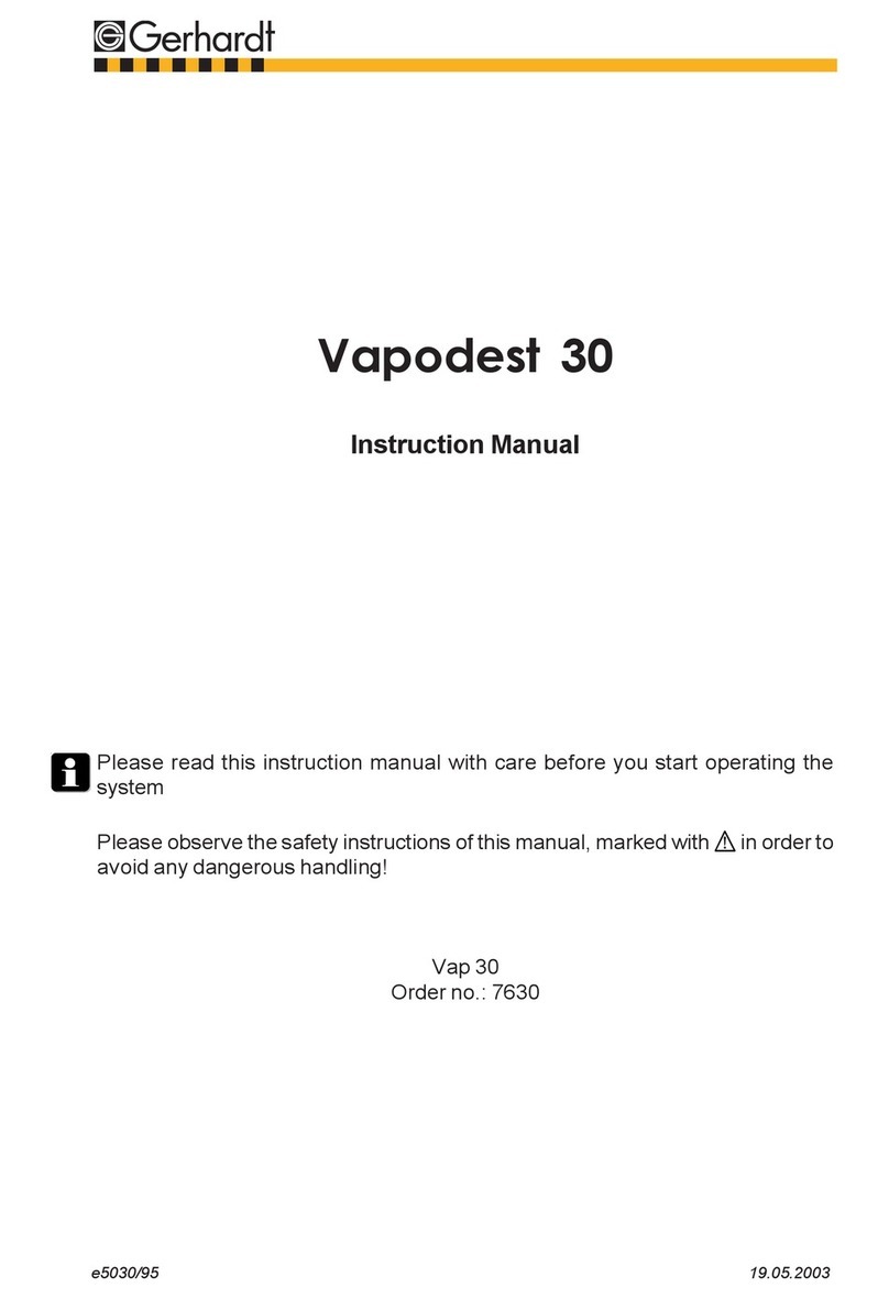Gerhardt Vapodest 30 User manual