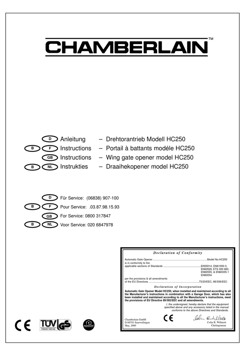 Chamberlain HC250 instructions