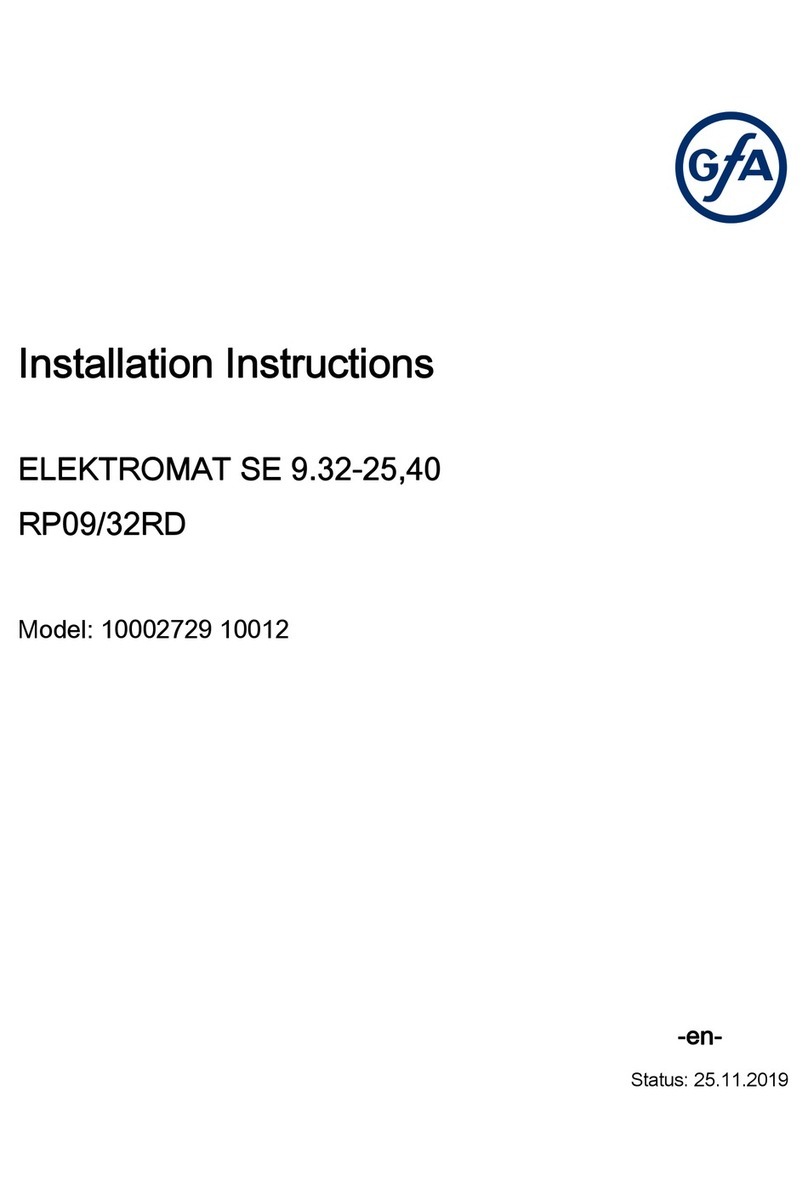 GFA ELEKTROMAT SE 9.32-25,40 User manual