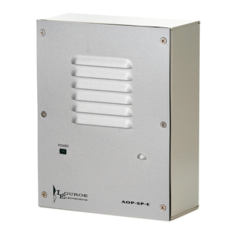 Louroe Electronics AOP-SP-E Installation and operating instructions Louroe Electronics AOP-SP-E Installation and operating instructions