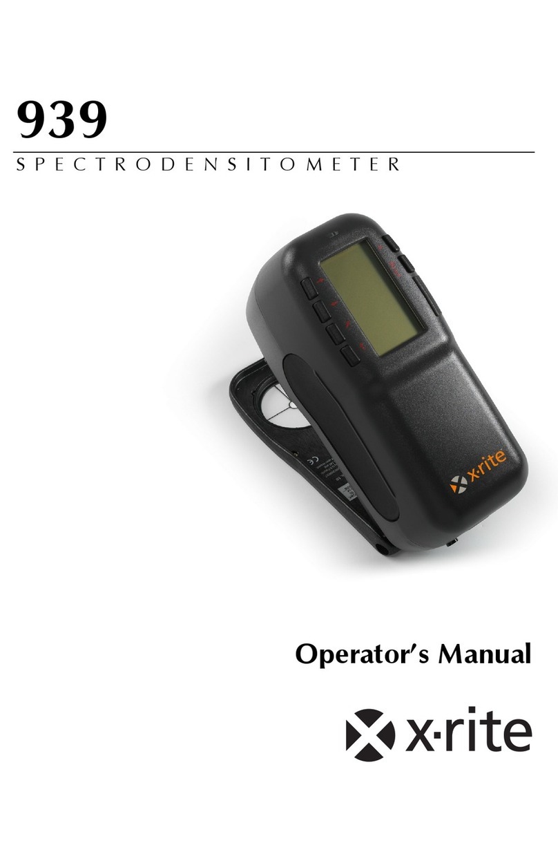 X-Rite 939 User manual