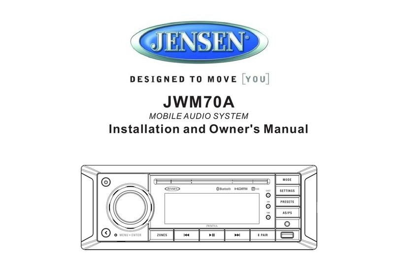 Jensen JWM70A Installation instructions