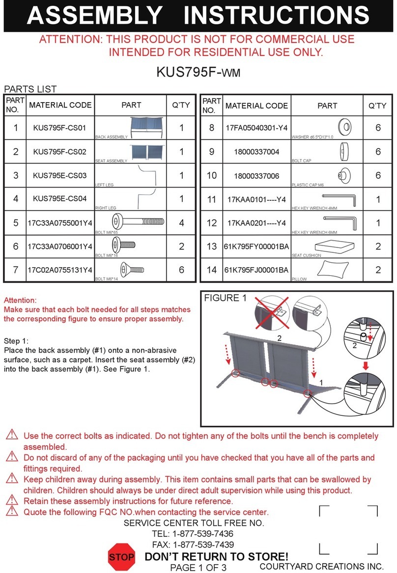 Courtyard Creations KUS795F-WM User manual