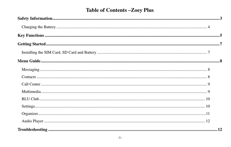 Blu Zoey Plus user manual