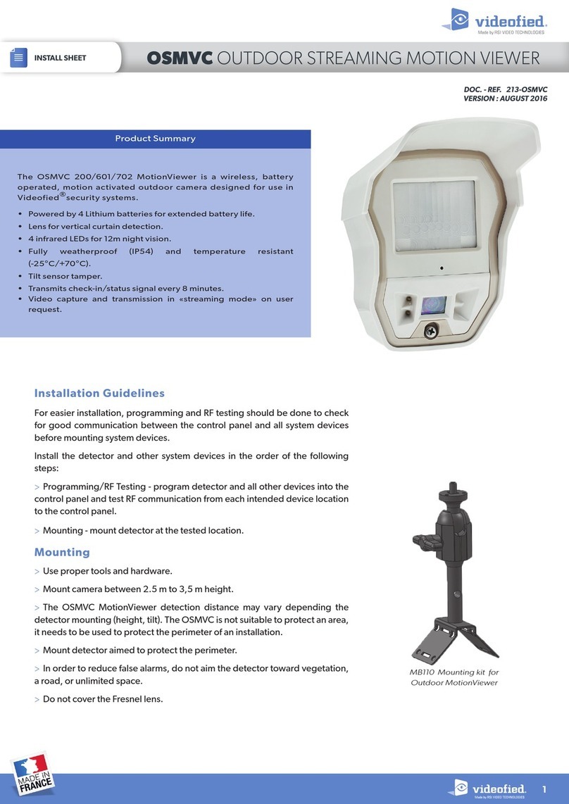 Videofied OSMVC 200 User manual