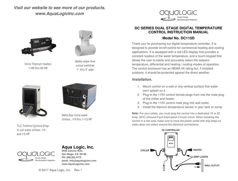 Aqua Logic DC115D instruction manual