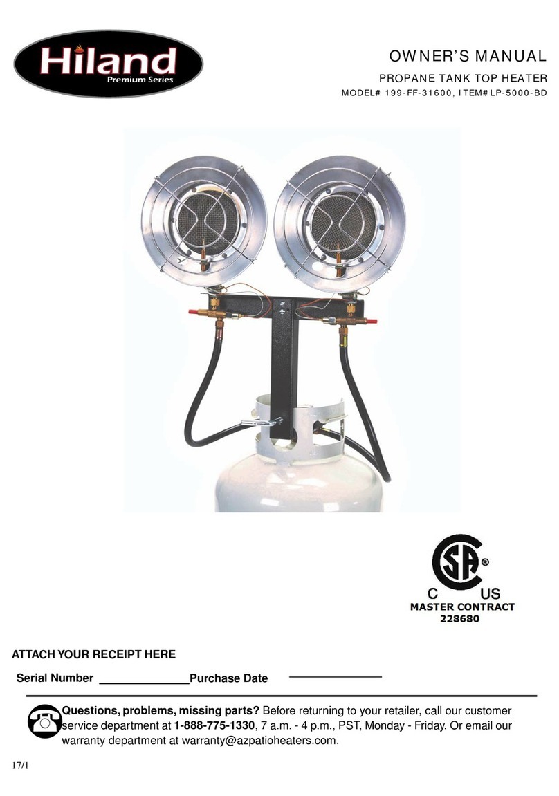 Hiland 199-FF-31600 owner's manual