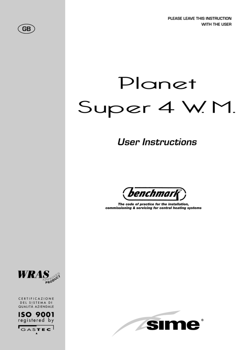 Sime benchmark Planet Super 4 W. M. User manual Sime benchmark Planet Super 4 W. M. User manual