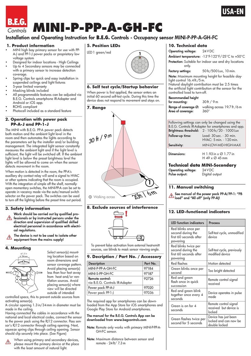 B.E.G. MINI-P-PP-A-GH-FC User manual