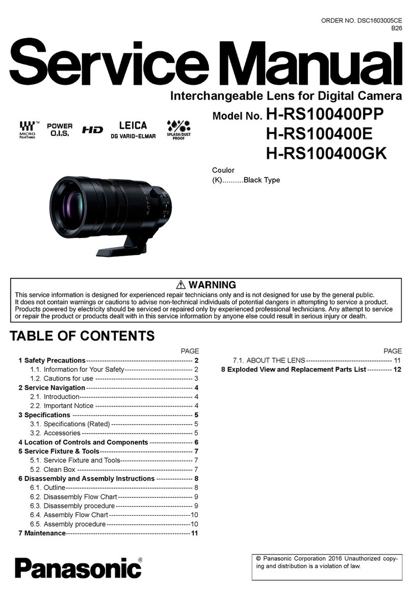 Panasonic H-RS100400PP Service manual