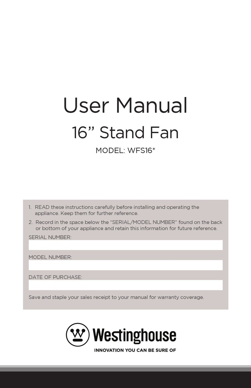Westinghouse WFS16 Series user manual Westinghouse WFS16 Series user manual