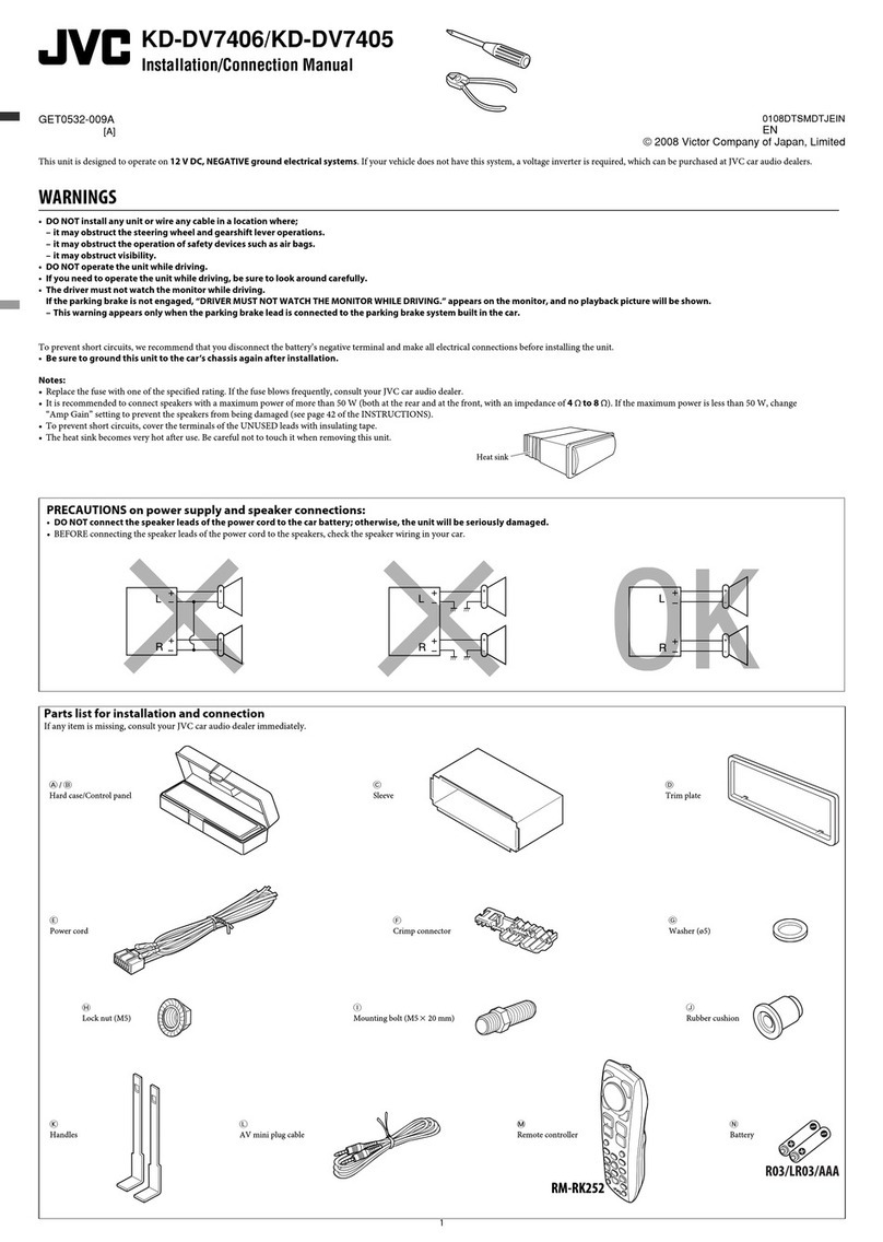 JVC KD-DV7406 Installation and connection manual