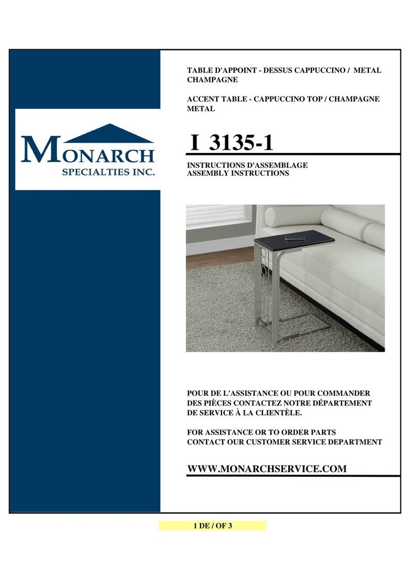 Monarch Specialties I 3135-1 Assembly instructions