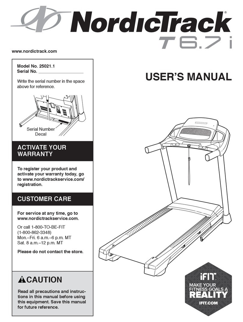 NordicTrack T6.7i user manual