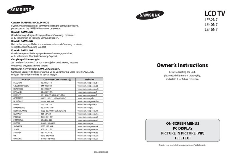 Samsung LE32N7 User manual