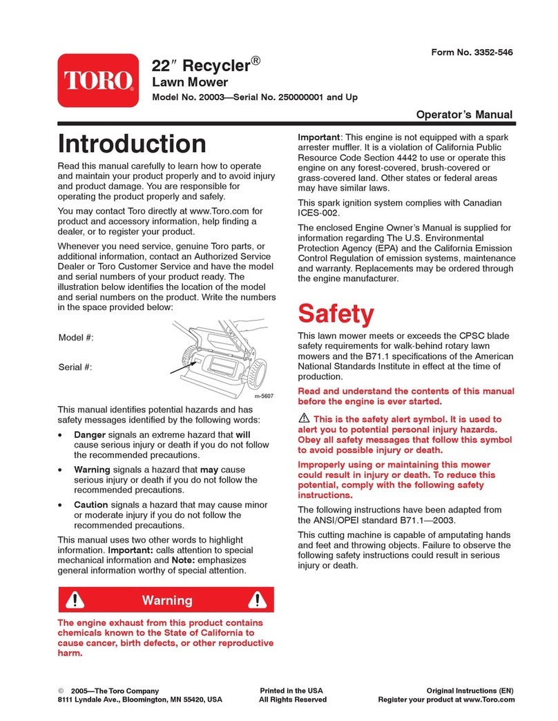 Toro 20003 Operator's manual