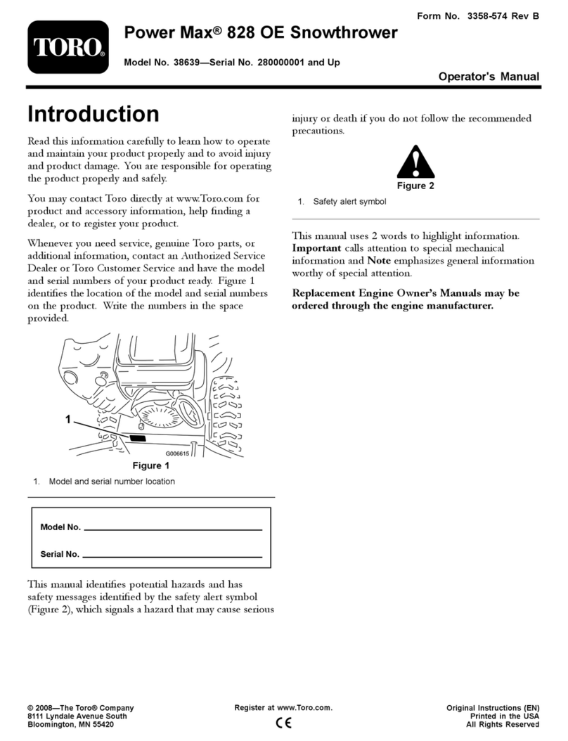 Toro power max 828 OE User manual