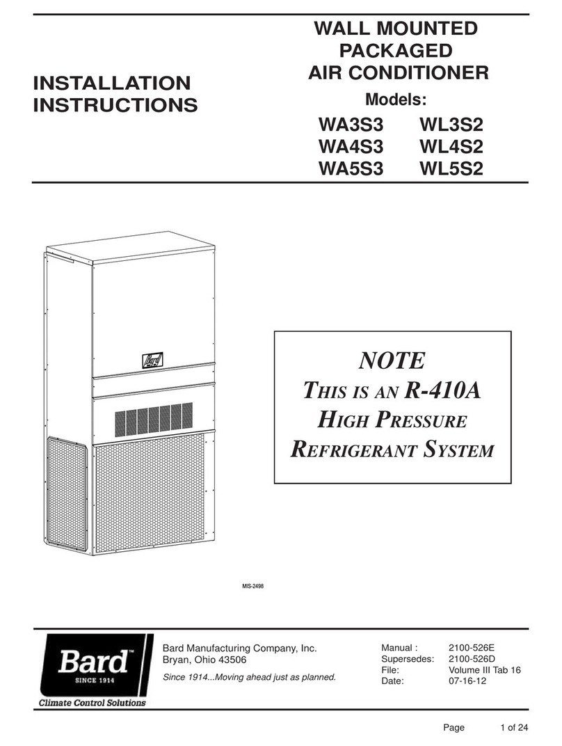 Bard WA3S3 User manual Bard WA3S3 User manual