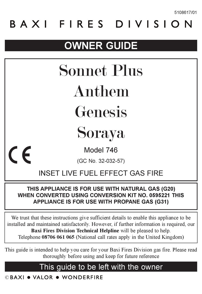 Baxi Fires Division Sonnet Plus 746 owner's guide