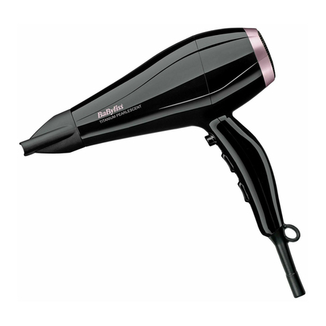BaByliss TITANIUM PEARLESCENT 2100 manual
