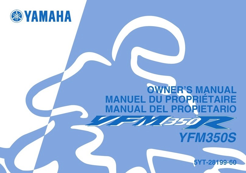 Yamaha Raptor YFM350S User manual