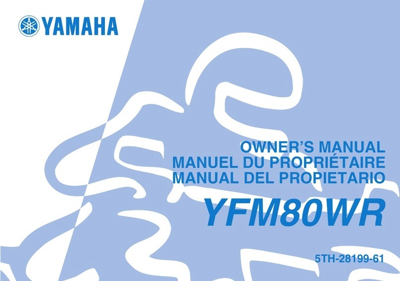 Yamaha RAPTOR YFM80WR User manual