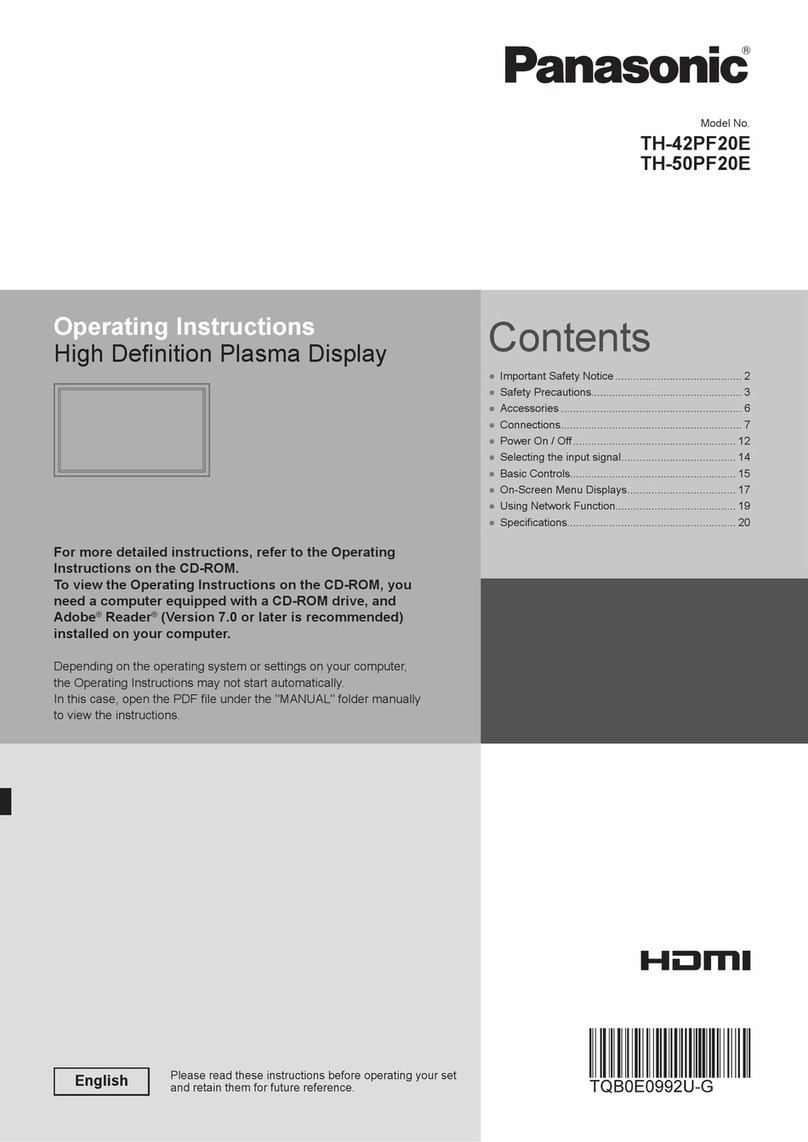 Panasonic TH-42PF20E User manual