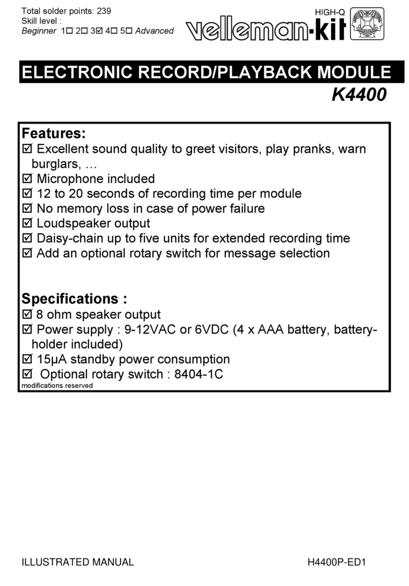 Velleman K4400 User manual