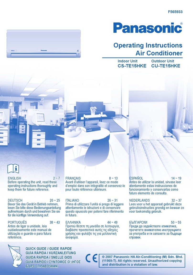 Panasonic CS-TE15HKE User manual
