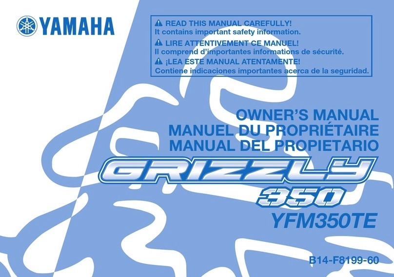 Yamaha GRIZZLY 350 YFM350TE User manual