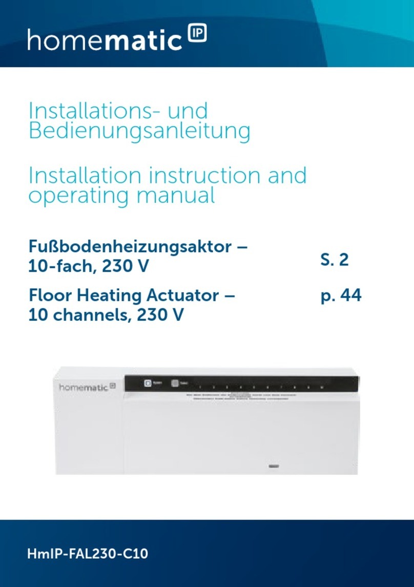 HomeMatic HmIP-FAL230-C10 Installation and operaion manual HomeMatic HmIP-FAL230-C10 Installation and operaion manual