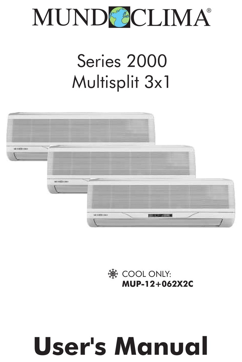 MUND CLIMA MUP-12+062X2C user manual