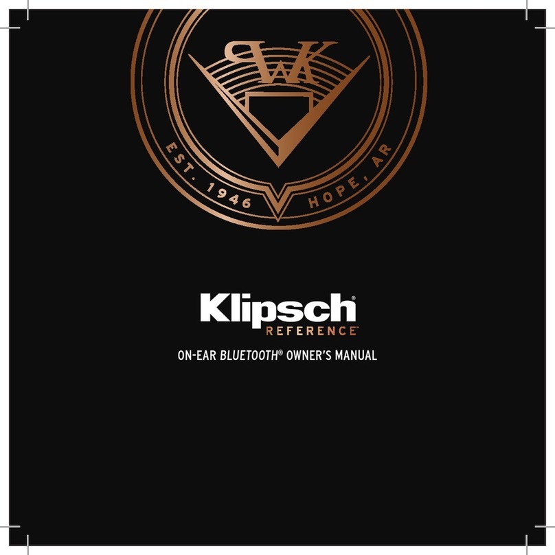 Klipsch ON-EAR owner's manual