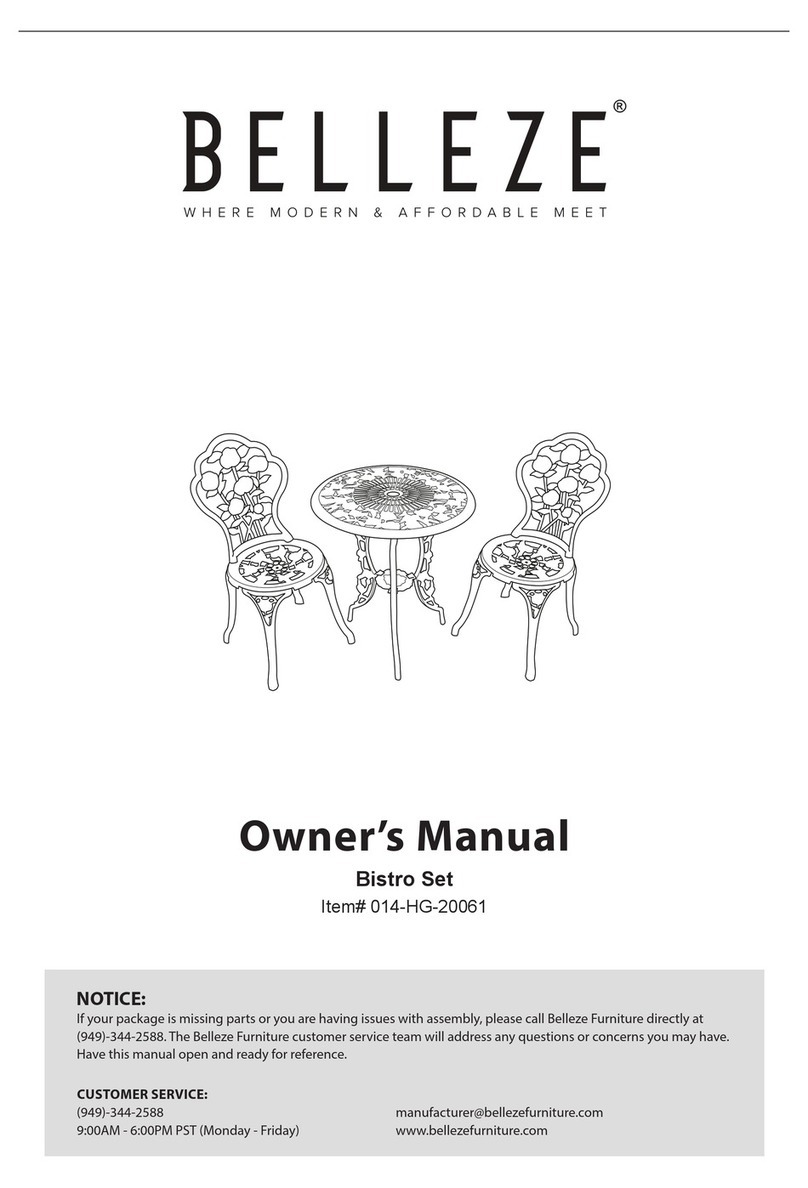 Belleze 014-HG-20061 owner's manual