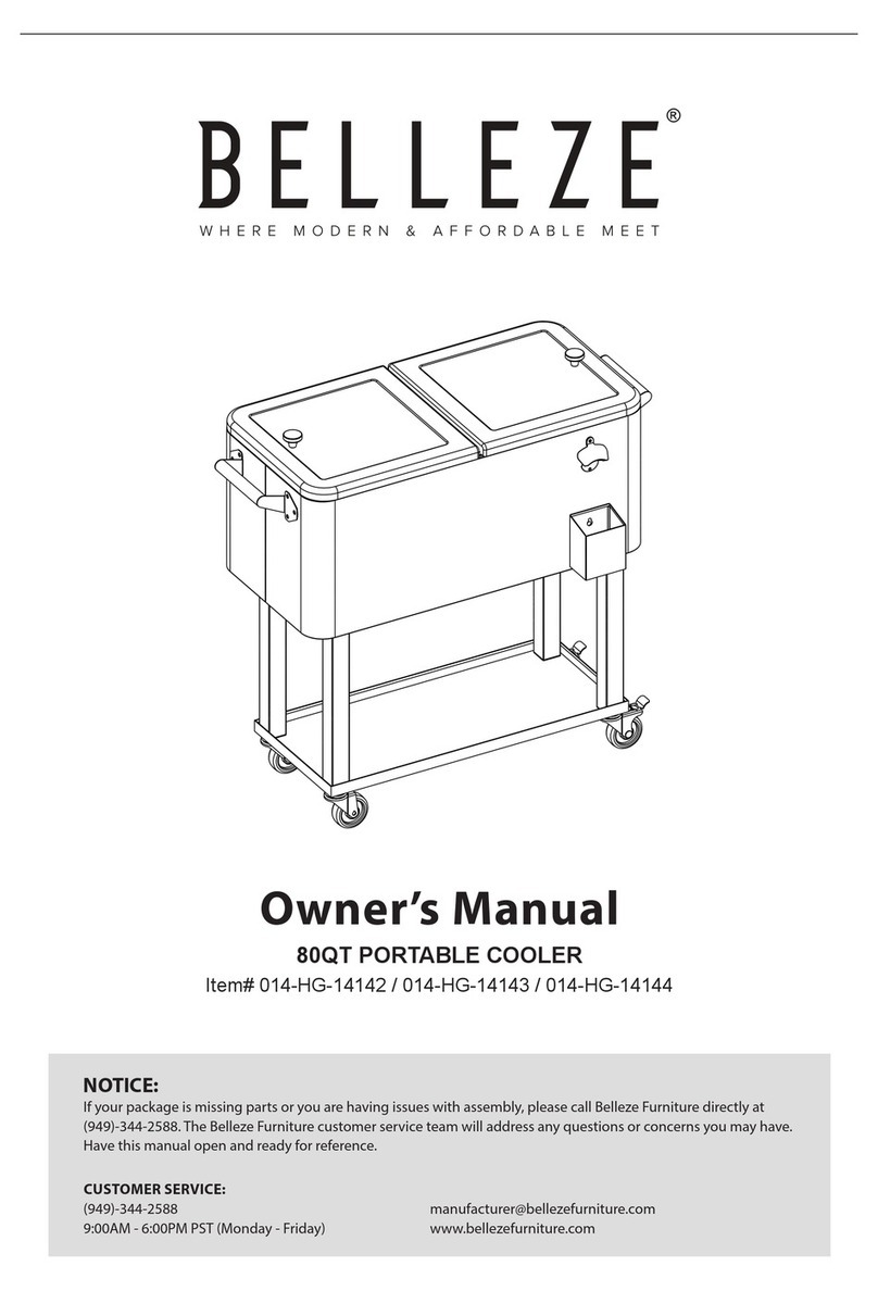 Belleze 80QT owner's manual