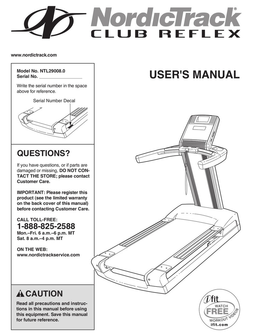 NordicTrack CLUB REFLEX User manual