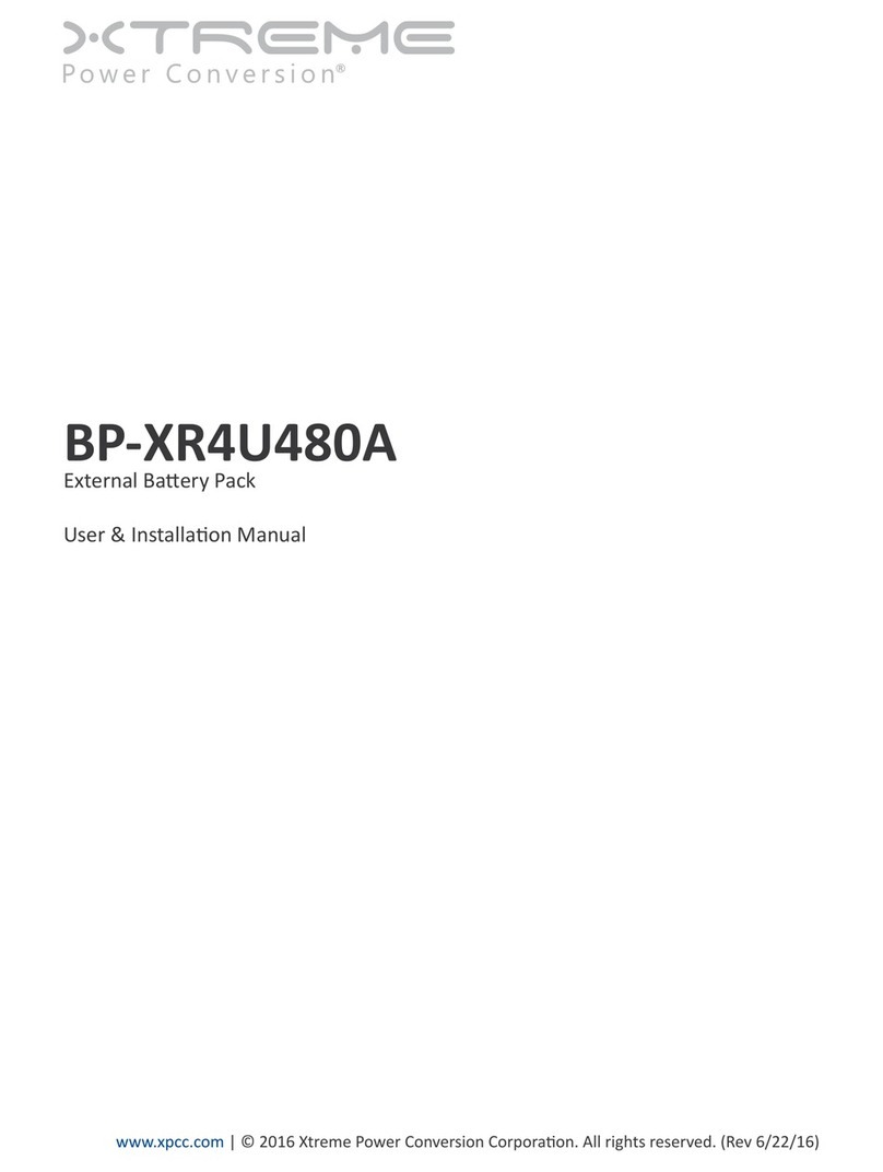 Xtreme Power Conversion BP-XR4U480A User & installation manual