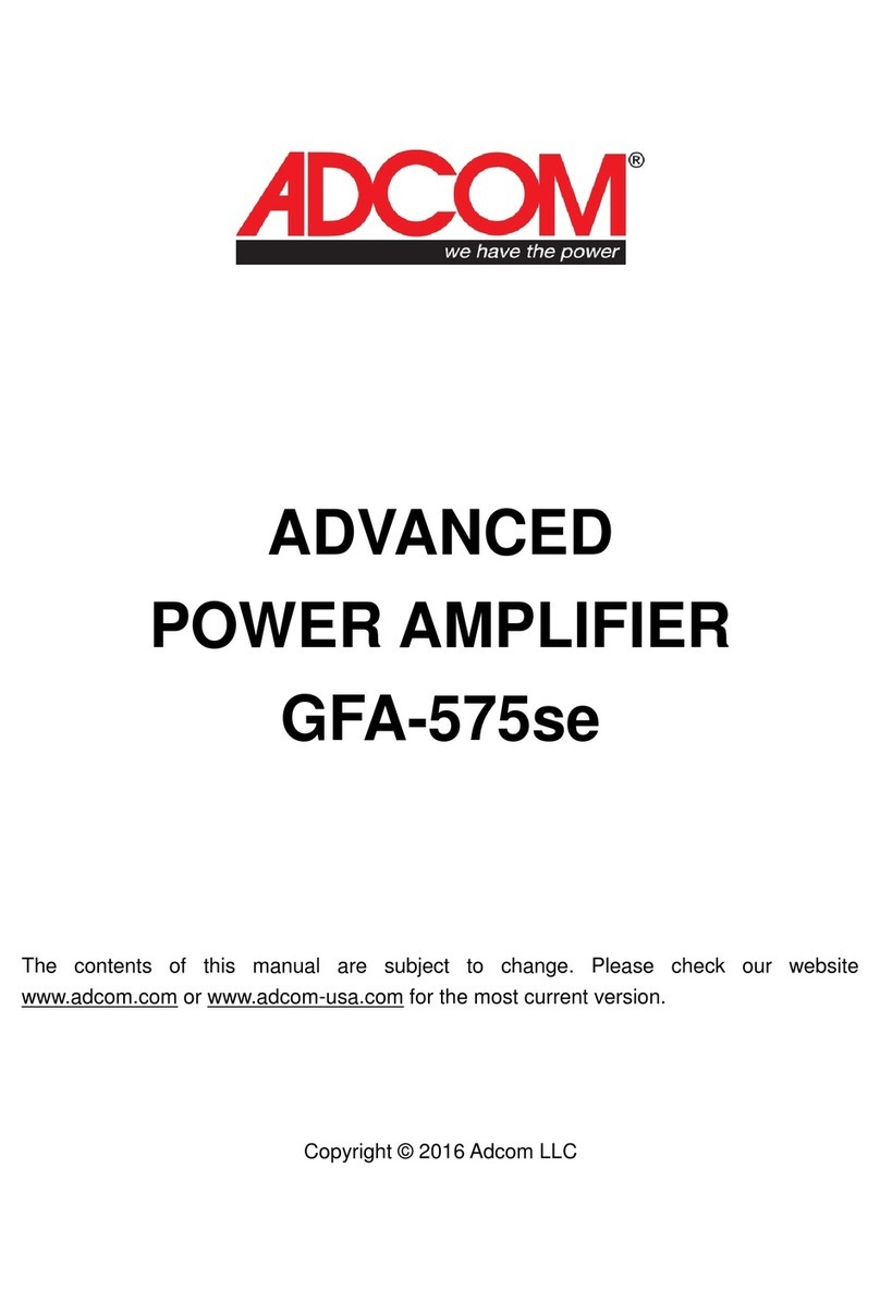 Adcom GFA-575se user manual