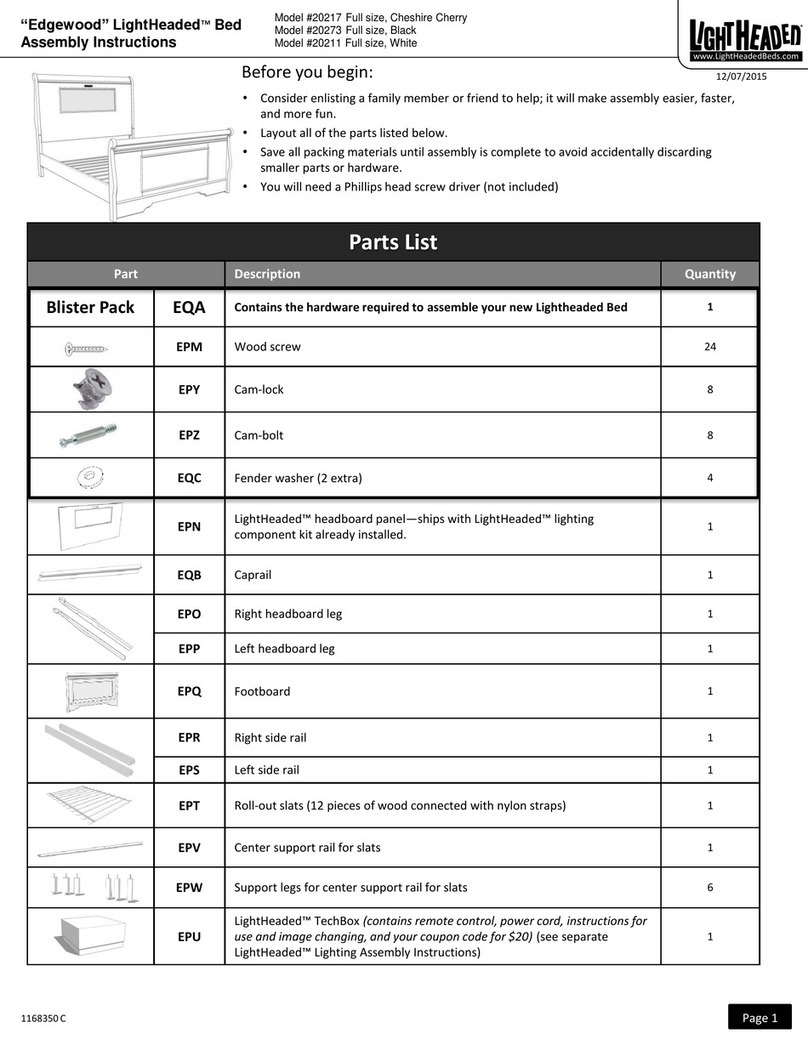 Light Headed 20217 User manual