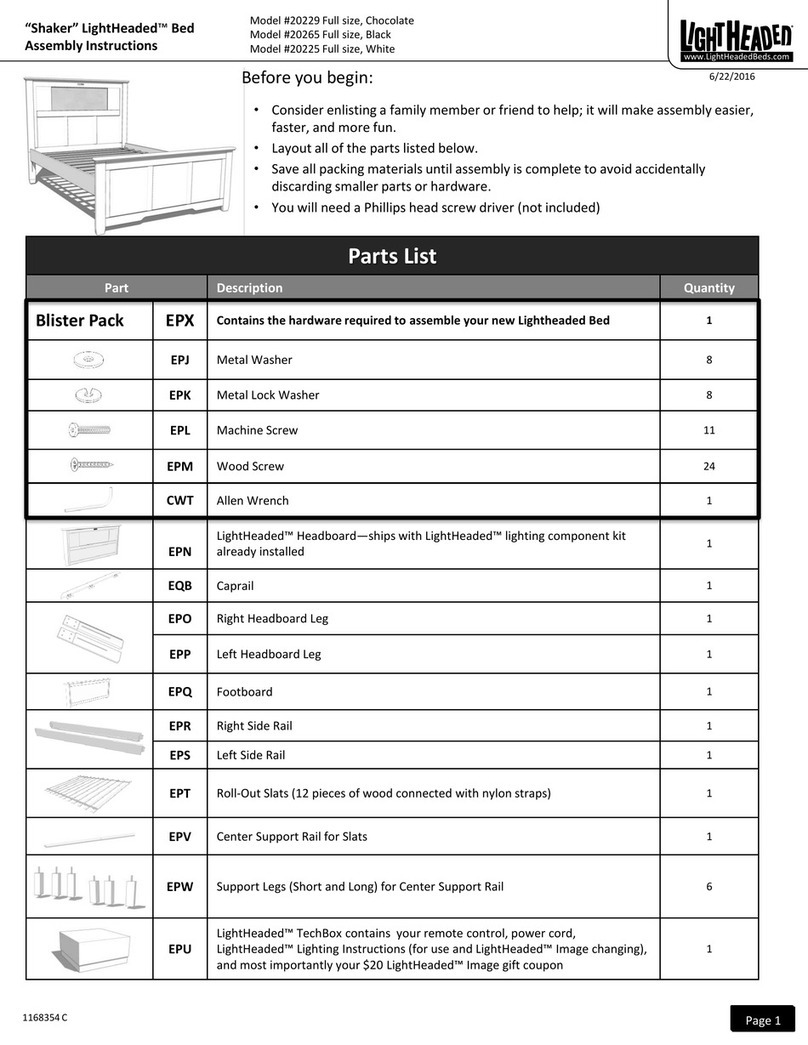 Light Headed 20229 Assembly instructions