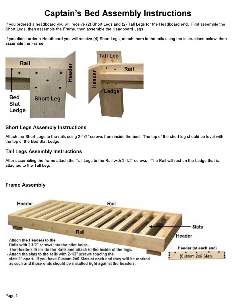 College Bed Lofts Captain’s Bed User manual College Bed Lofts Captain’s Bed User manual