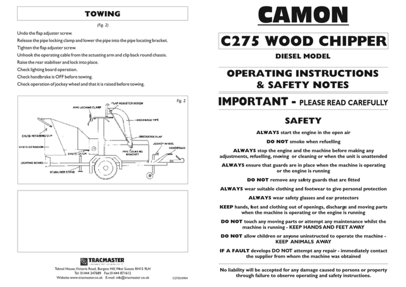 Tracmaster Camon C275 Operating instructions & safety notes Tracmaster Camon C275 Operating instructions & safety notes