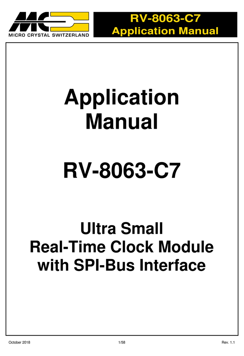 Micro crystal RV-8063-C7 Applications manual Micro crystal RV-8063-C7 Applications manual