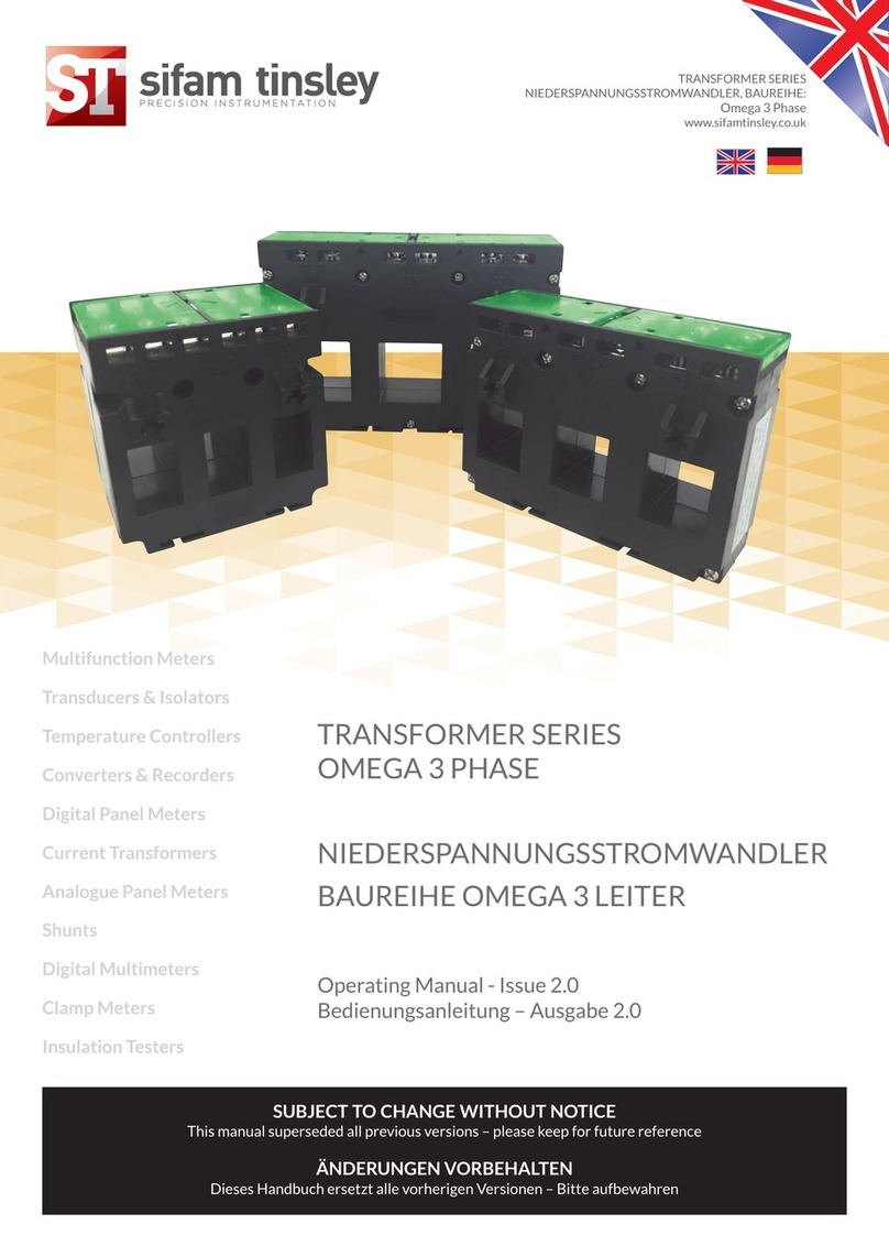 Sifam Tinsley Omega 3 Phase operating manual