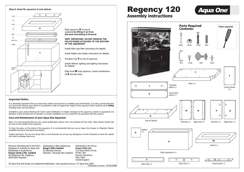 Aqua One Regency 120 Assembly instructions Aqua One Regency 120 Assembly instructions