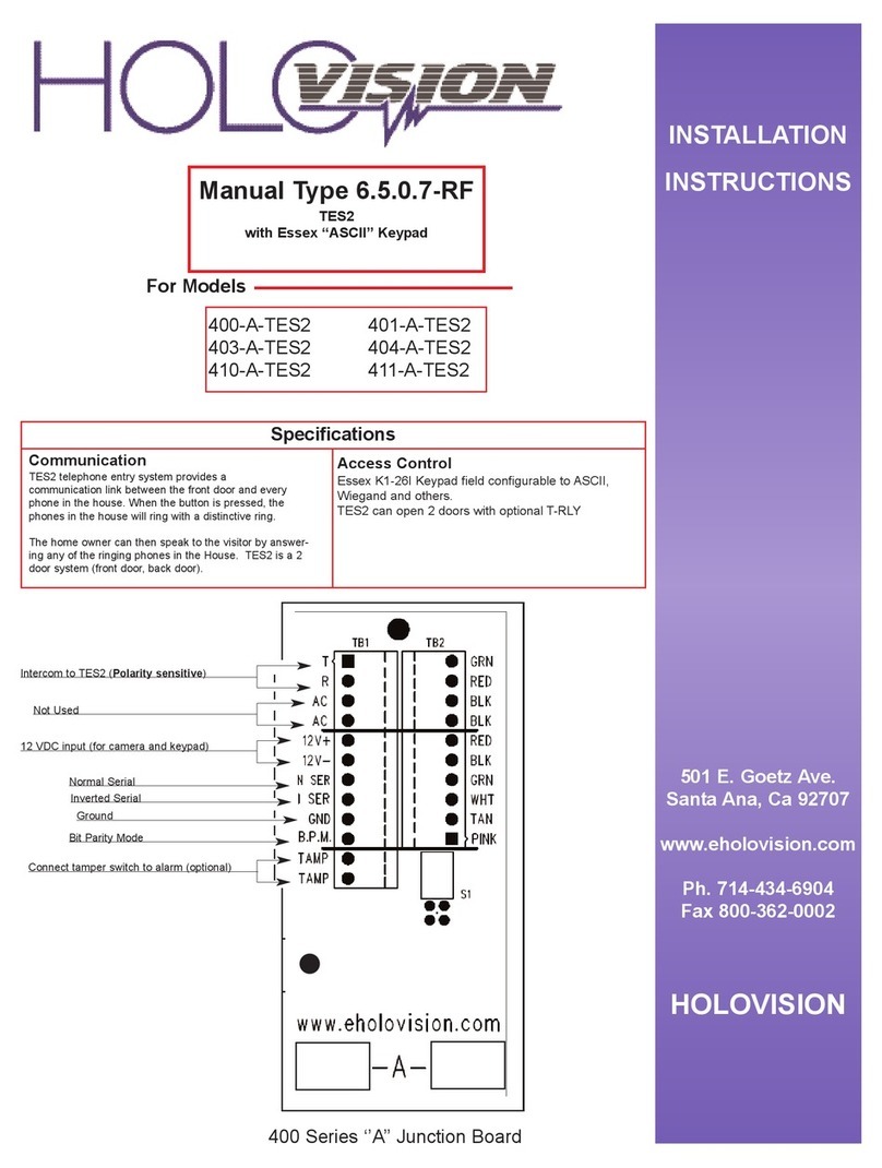 HOLOVISION 400-A-TES2 User manual