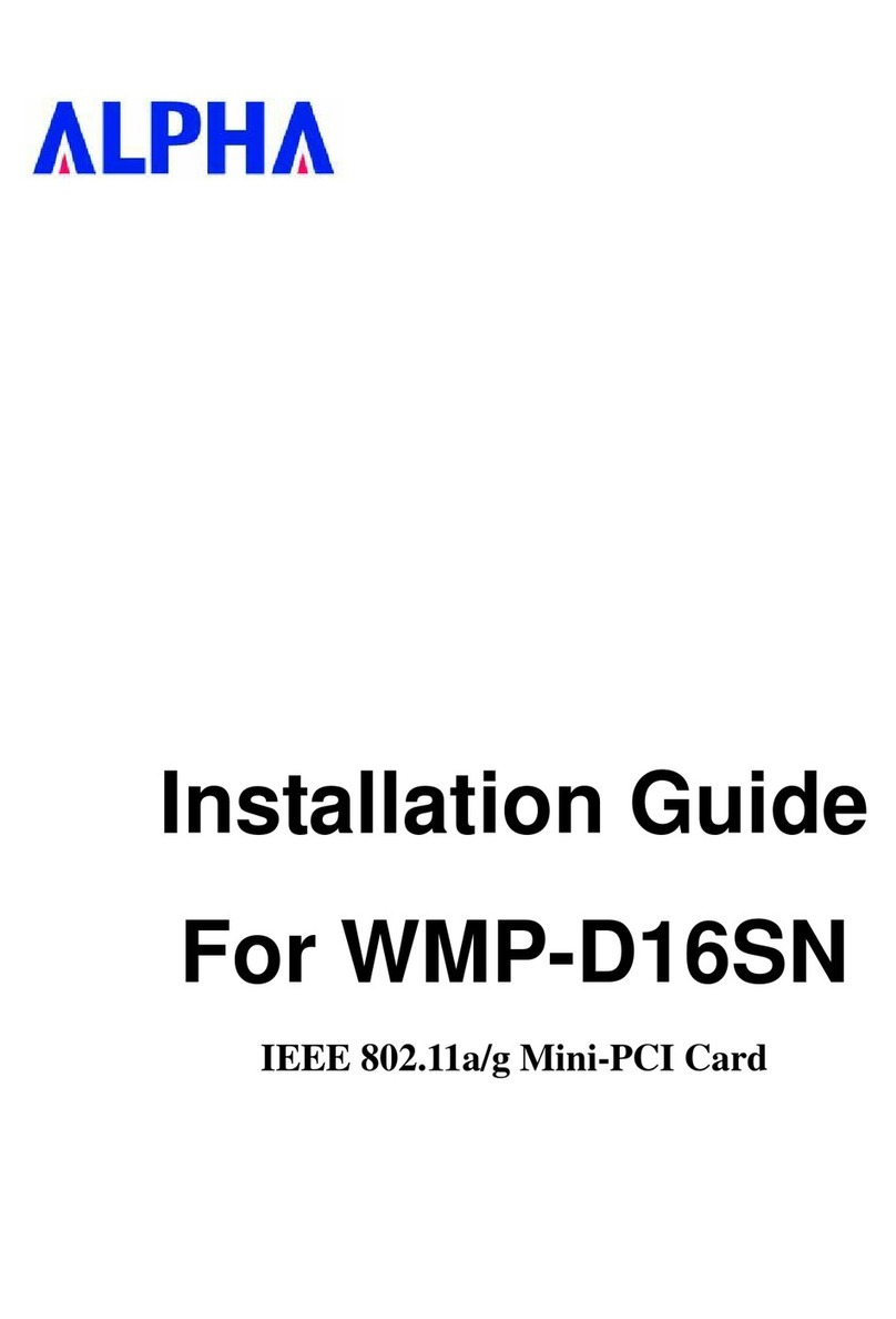 Alpha WMP-D16SN installation guide