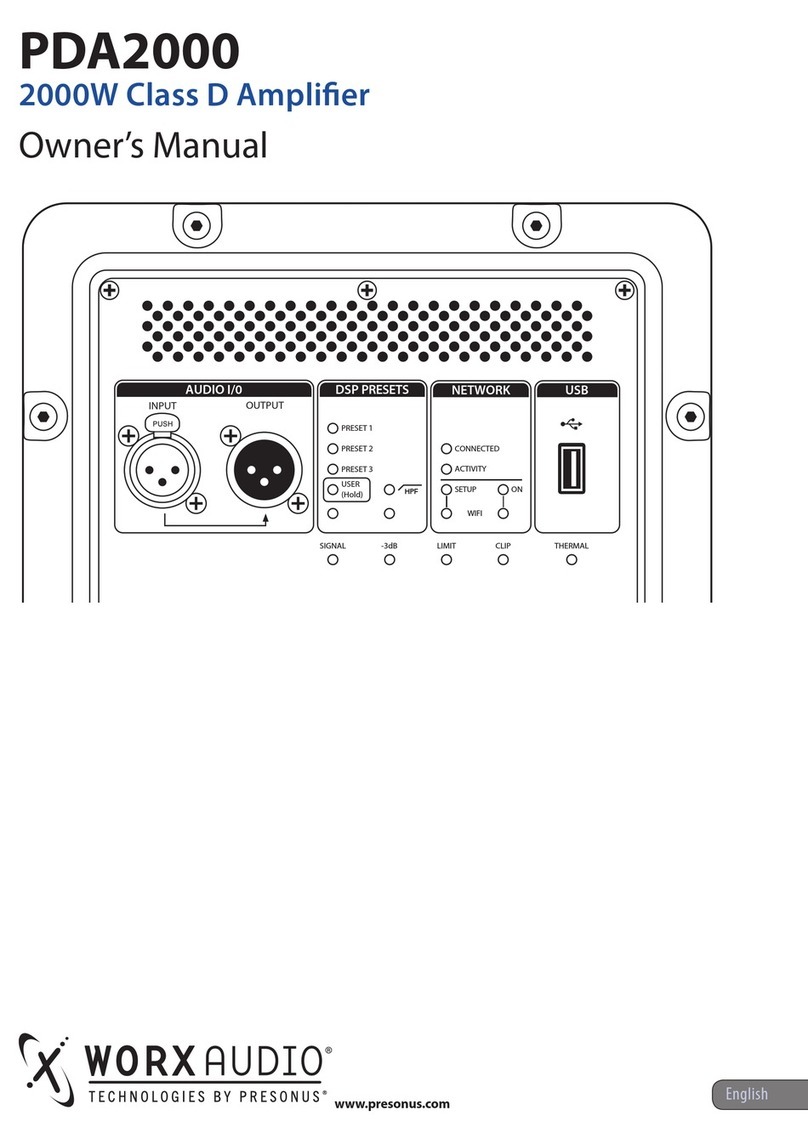 WorxAudio PDA2000 User manual
