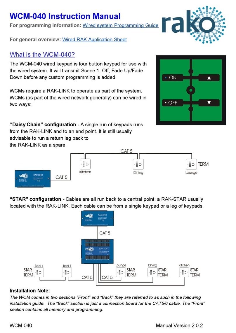 rako WCM-040 instruction manual